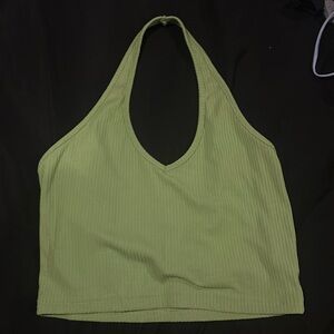 Green crop top